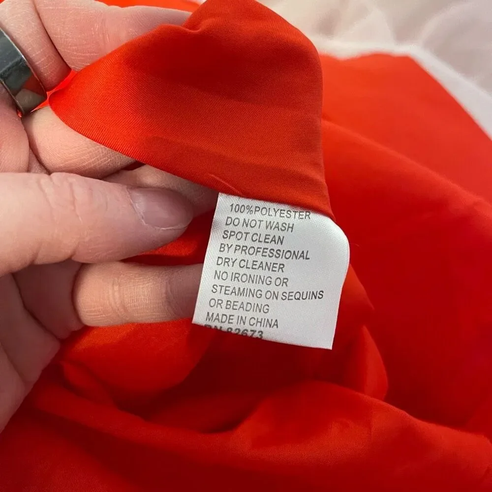 Ellie Wilde Mon Cheri Red Satin Corset Prom Pageant Ball Gown Size 6 - Picture 11 of 14